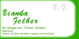 bianka felber business card